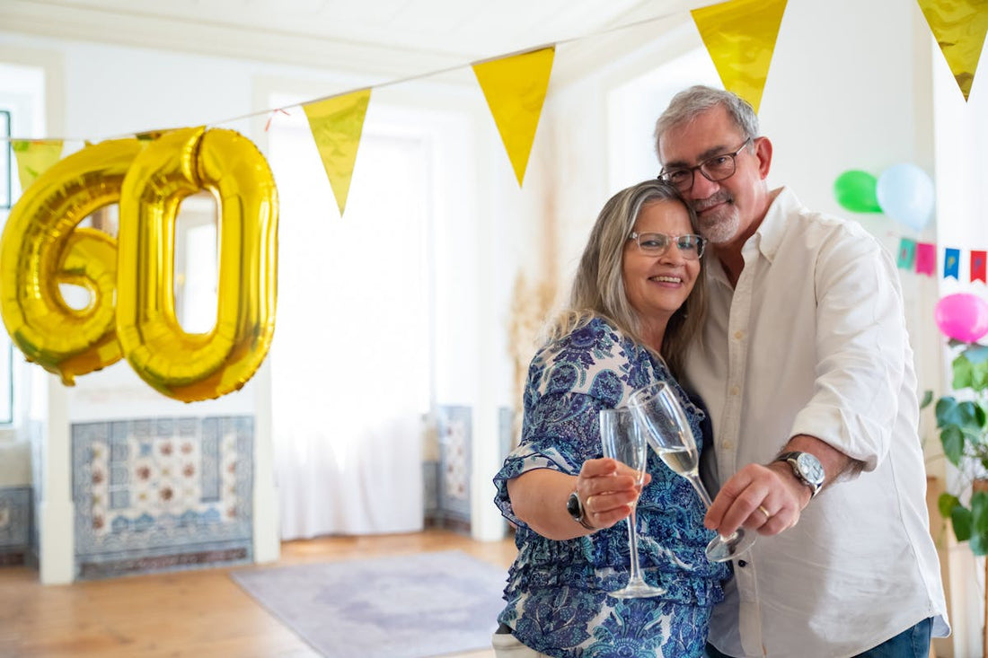 a couple celebrating their 60th anniversary
