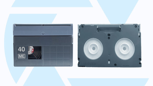 Front and back image of DVC videotape