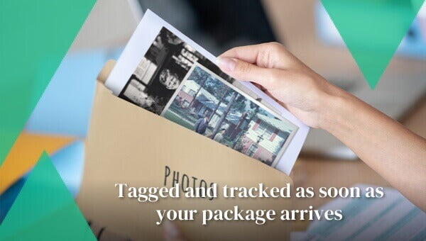 Tagged and tracked as soon as your package arrives