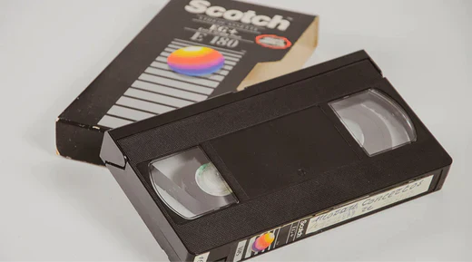 two black vhs tapes