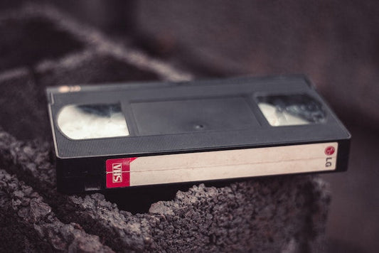 black VHS tape