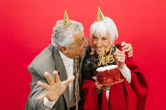 an old couple celebrating Anniversary